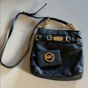 Michael Kors black crossbody and card case